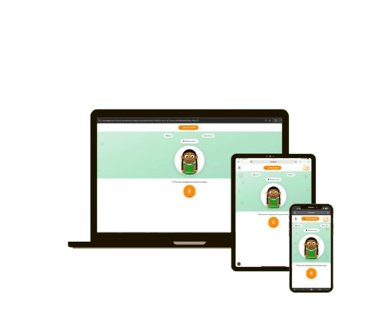 Ticha running on laptop, tablet and phone